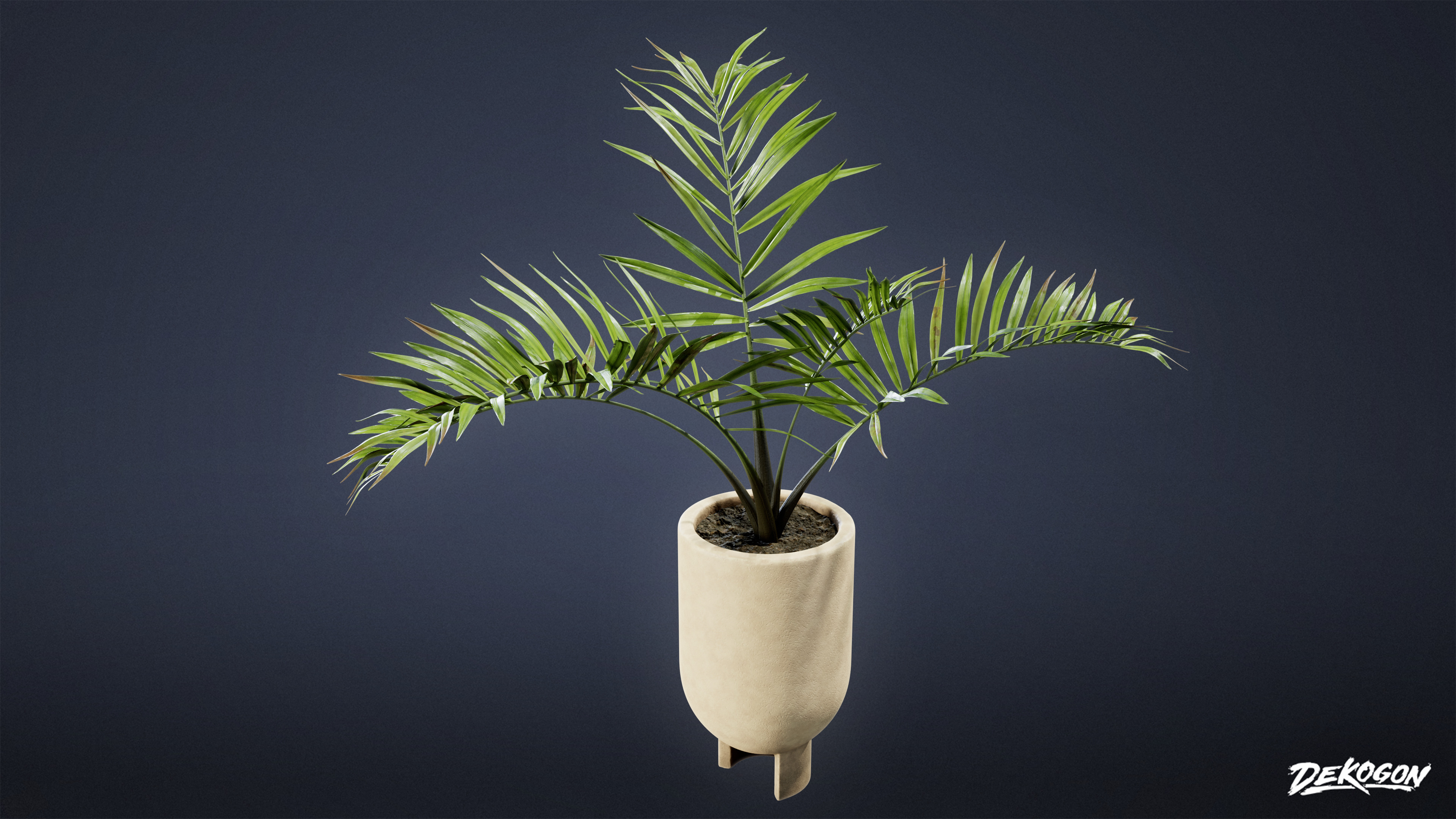 SUBURBS - Palm Tree House 01 - LOW POLY AND NANITE Low-poly 3D model_3