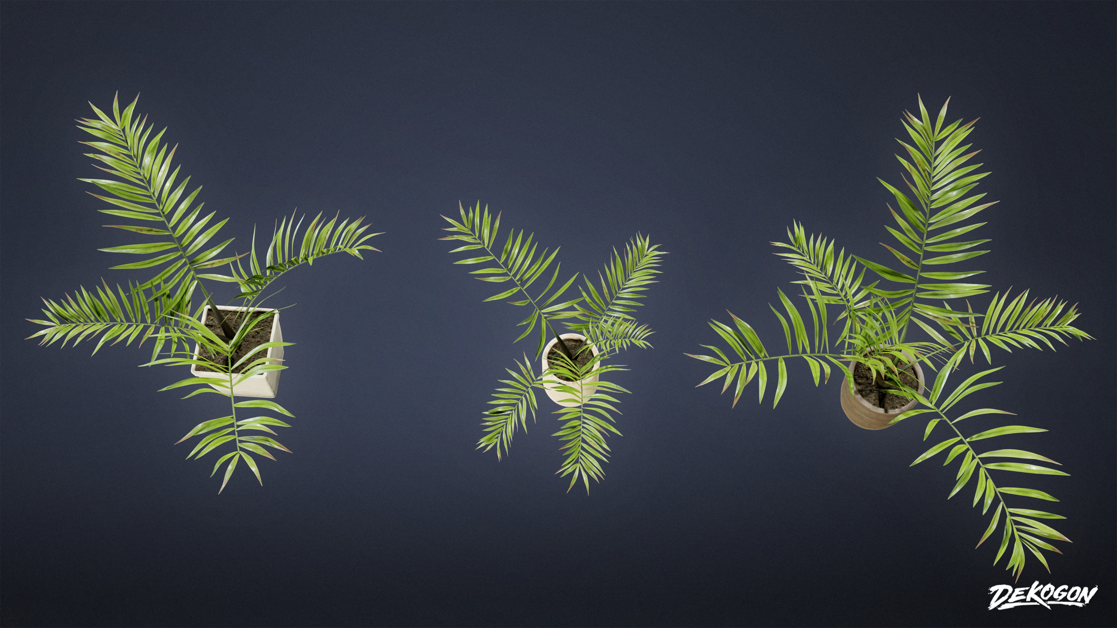 SUBURBS - Palm Tree House 01 - LOW POLY AND NANITE Low-poly 3D model_2