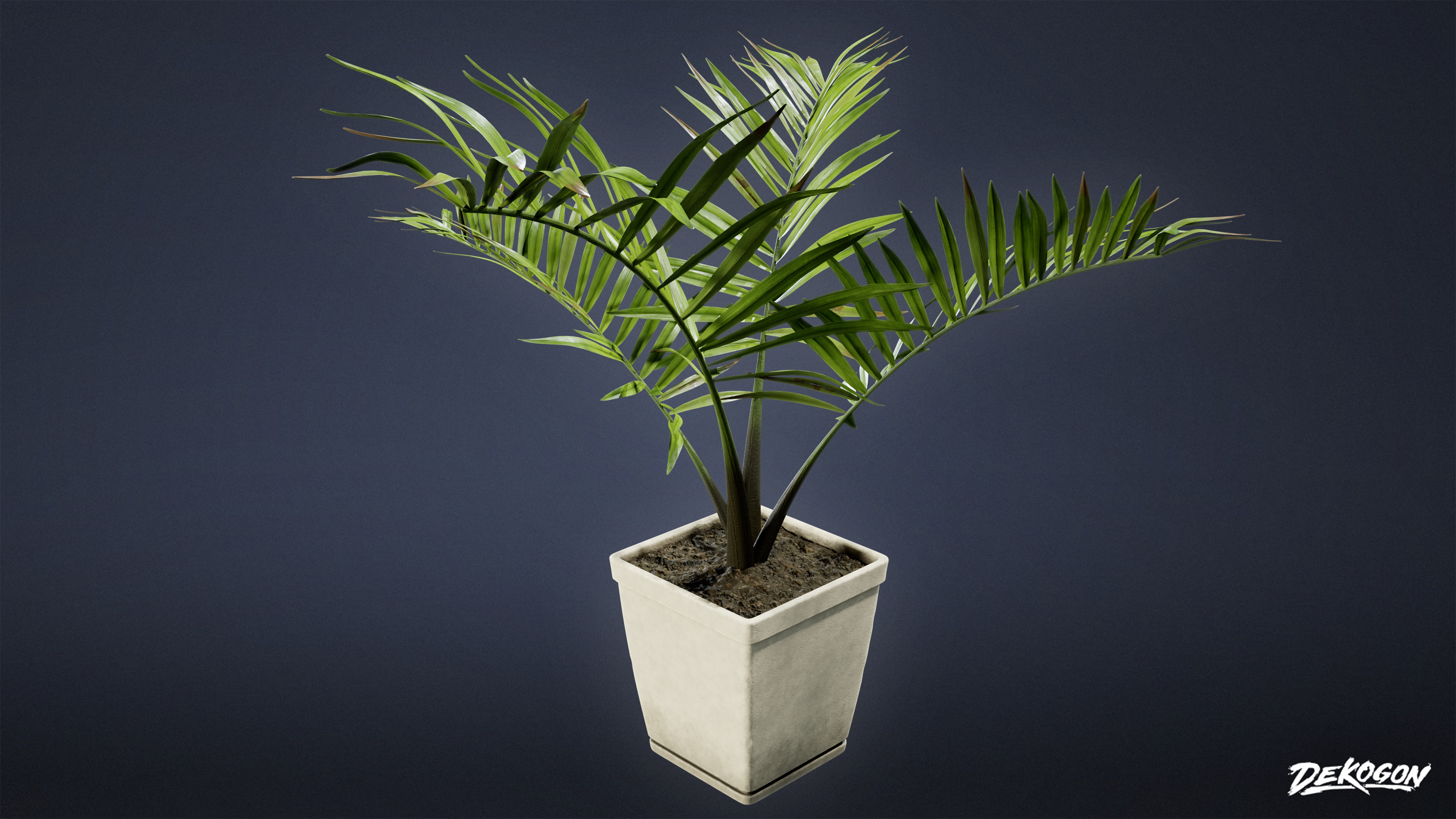 SUBURBS - Palm Tree House 01 - LOW POLY AND NANITE Low-poly 3D model_4