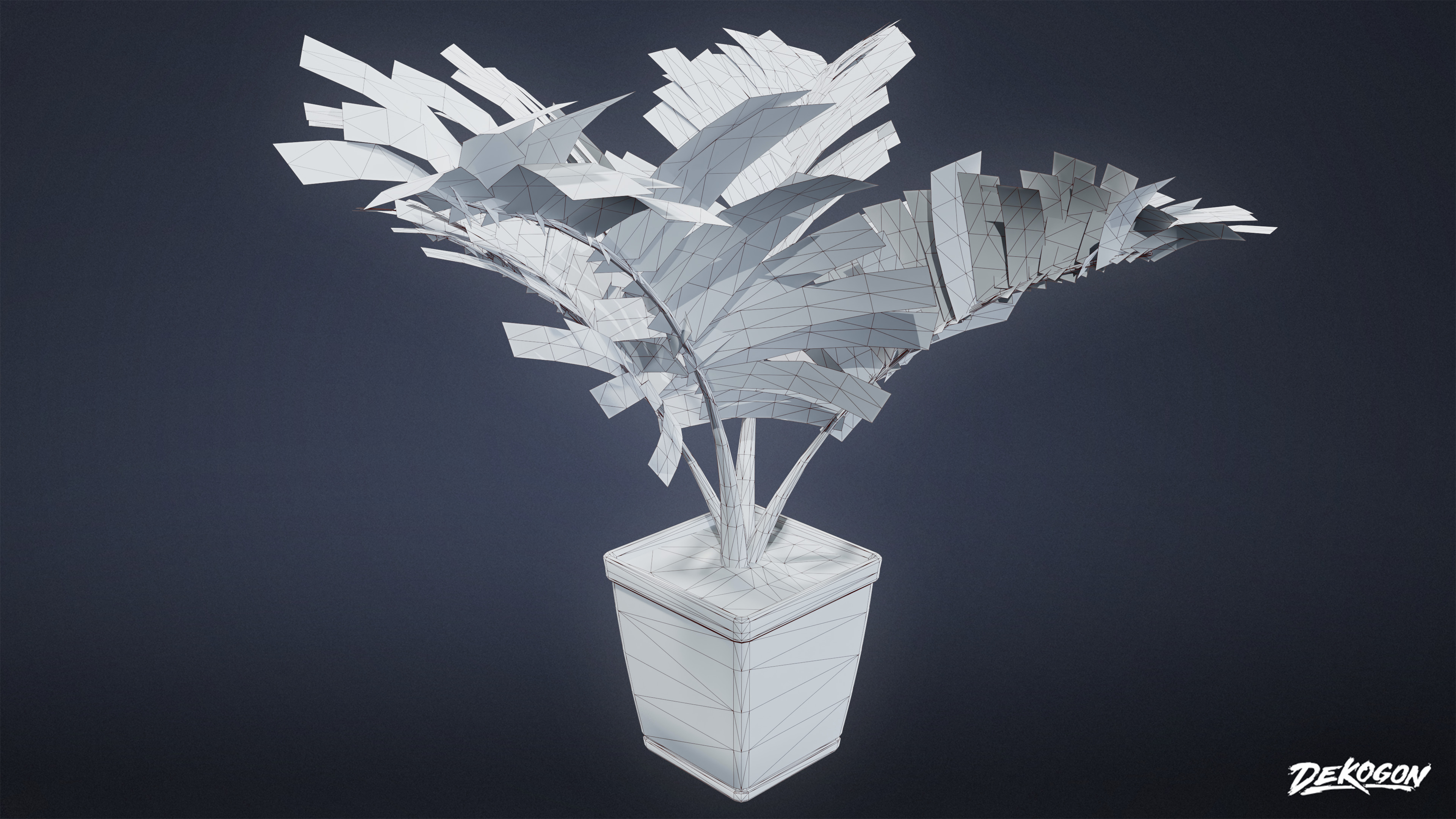 SUBURBS - Palm Tree House 01 - LOW POLY AND NANITE Low-poly 3D model_7