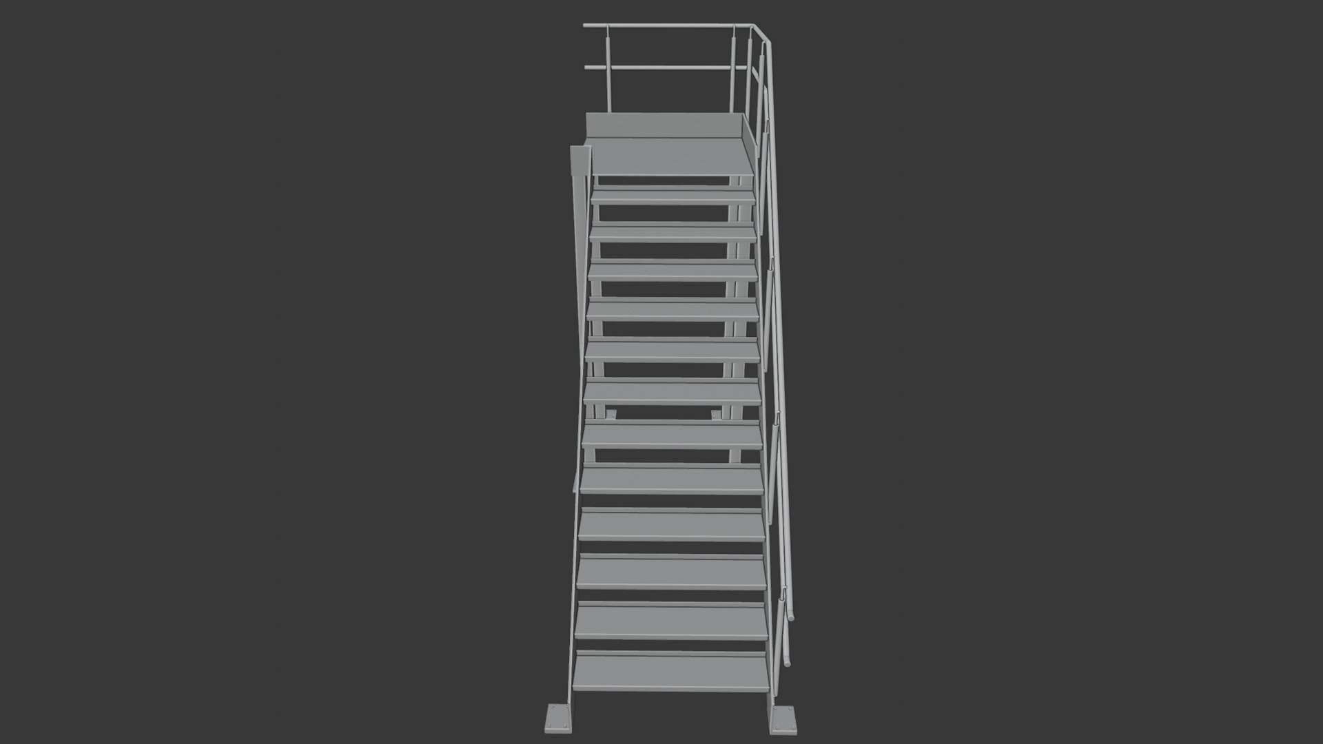 Container building site office stairs Low-poly 3D model_20