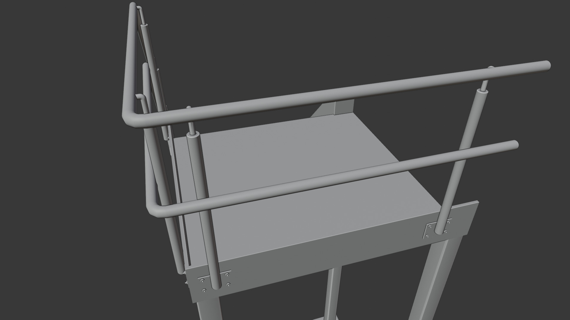 Container building site office stairs Low-poly 3D model_25