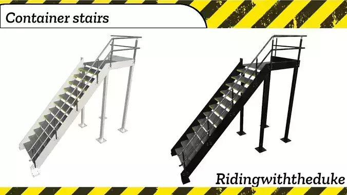 Container building  site office stairs
