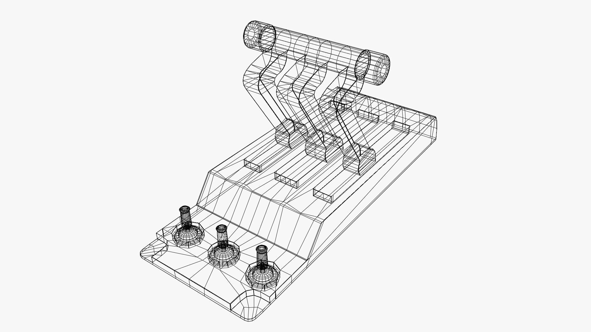 Fighter Jet Cockpit Control Panel  Low-poly 3D model_12