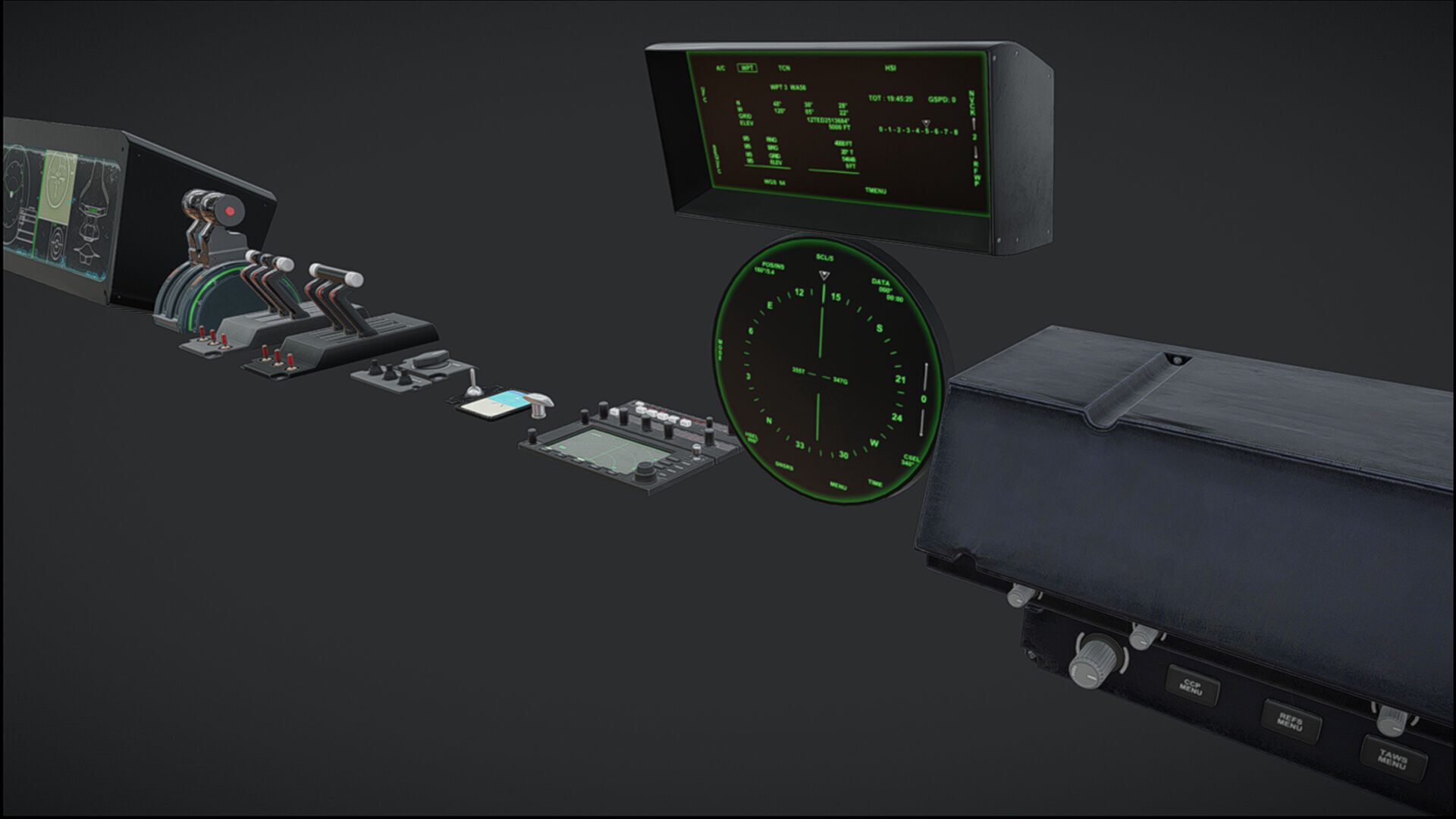 Fighter Jet Cockpit Control Panel  Low-poly 3D model_28