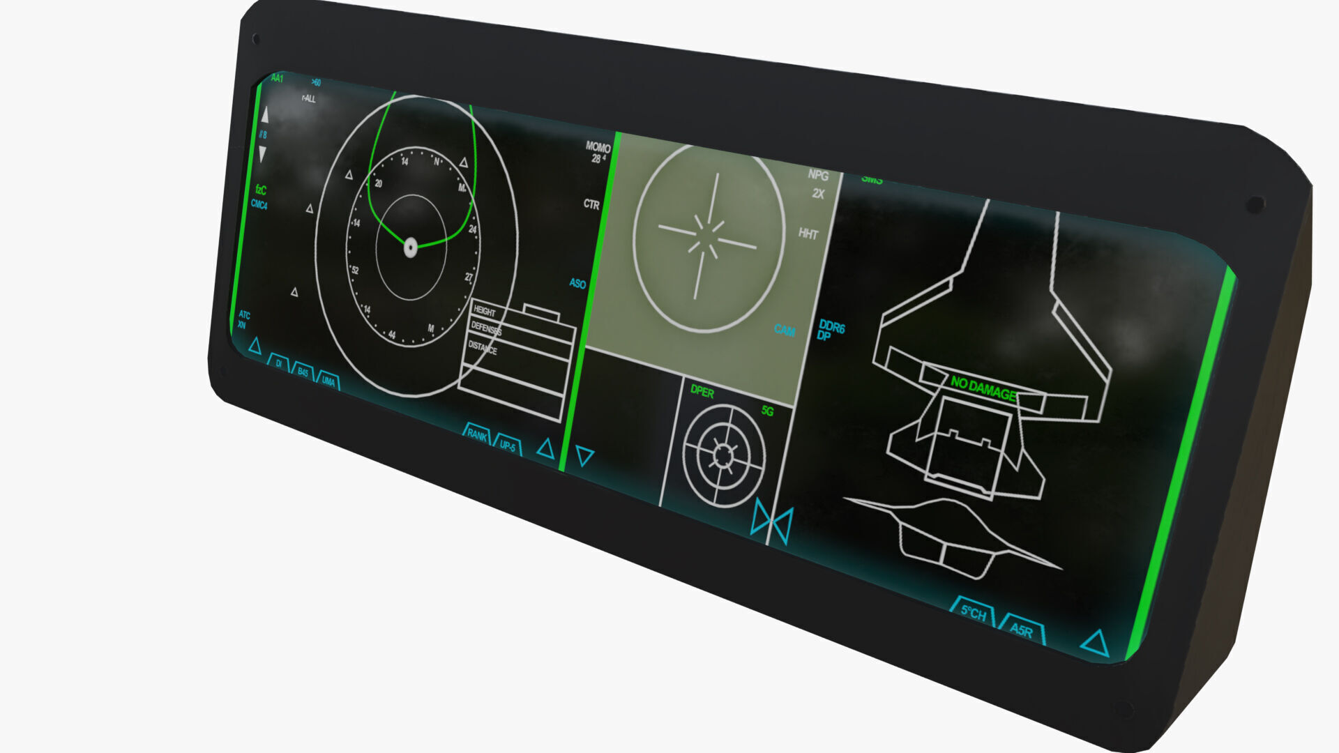 Fighter Jet Cockpit Control Panel  Low-poly 3D model_13