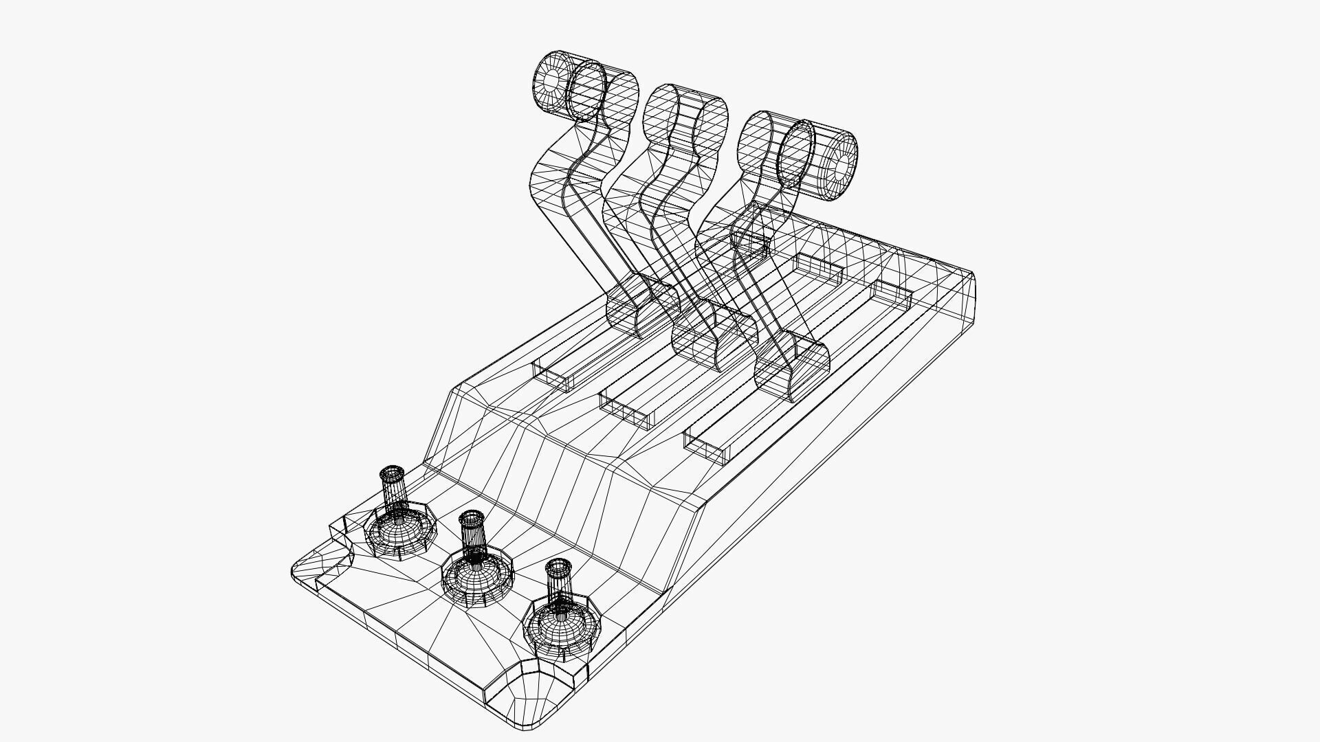 Fighter Jet Cockpit Control Panel  Low-poly 3D model_10