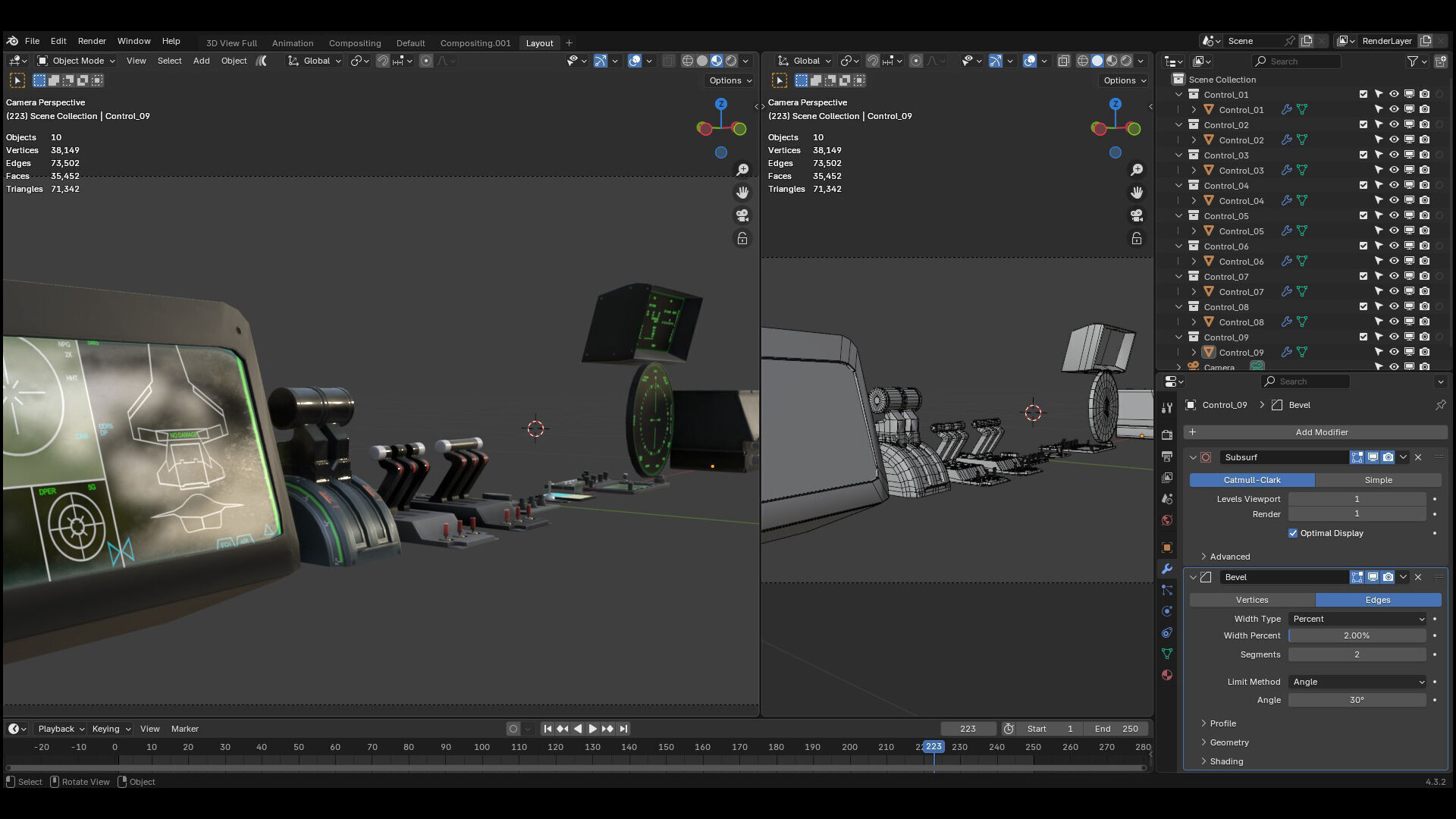 Fighter Jet Cockpit Control Panel  Low-poly 3D model_27