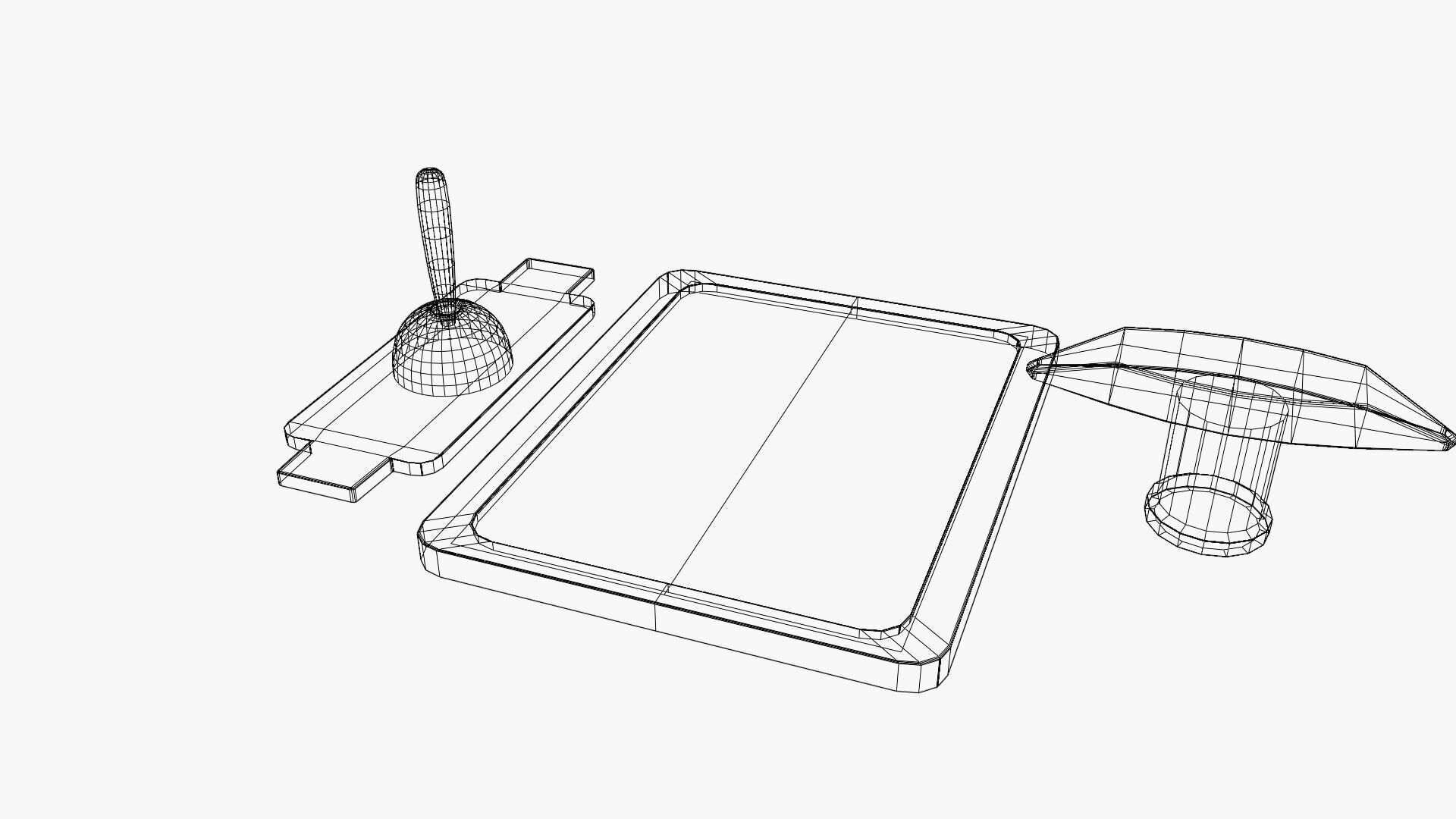 Fighter Jet Cockpit Control Panel  Low-poly 3D model_16