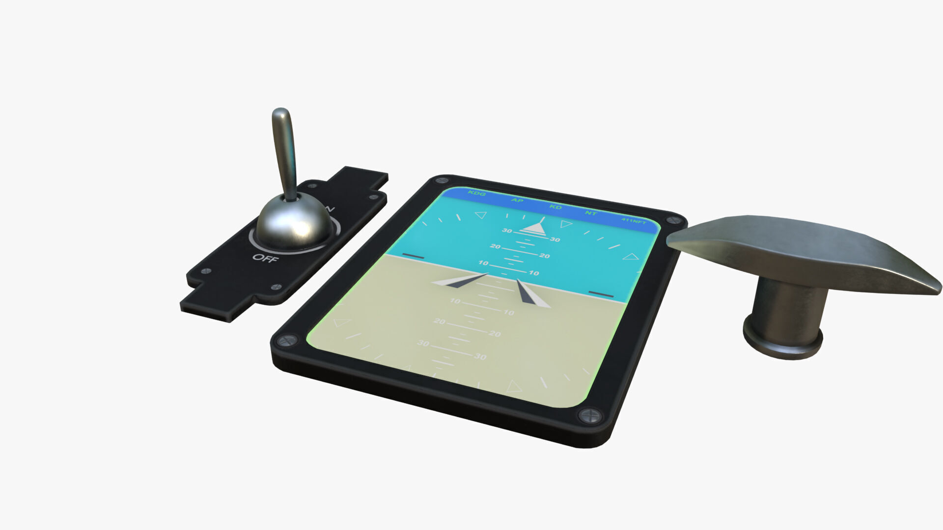 Fighter Jet Cockpit Control Panel  Low-poly 3D model_15