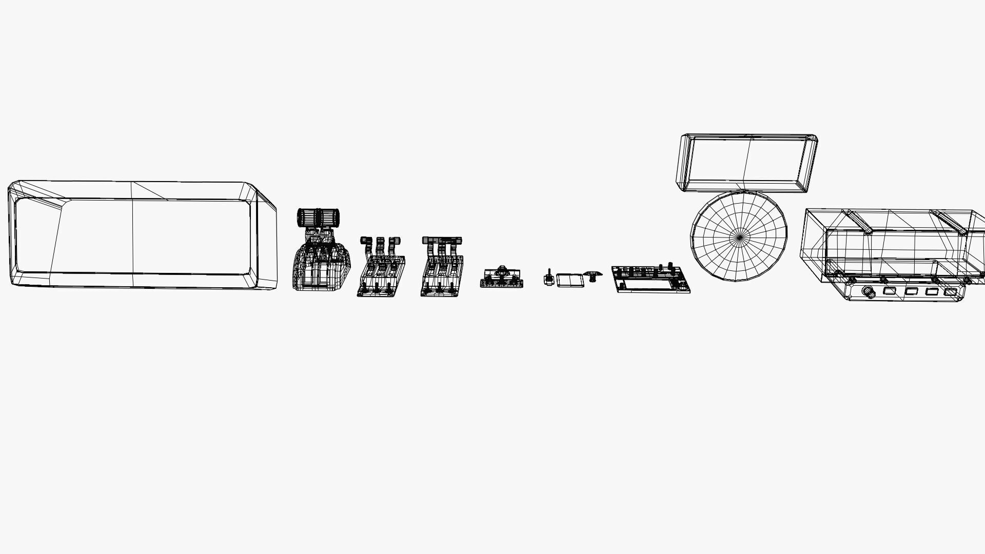 Fighter Jet Cockpit Control Panel  Low-poly 3D model_4
