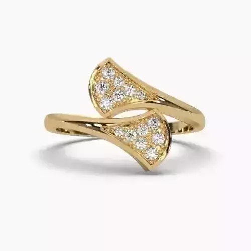 Printable 3D jewelry model of Solitaire Lady Ring with Diamond 
