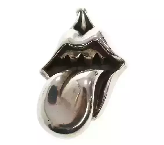 Chrome Hearts Lips Tongue Charm Necklace 3D print model