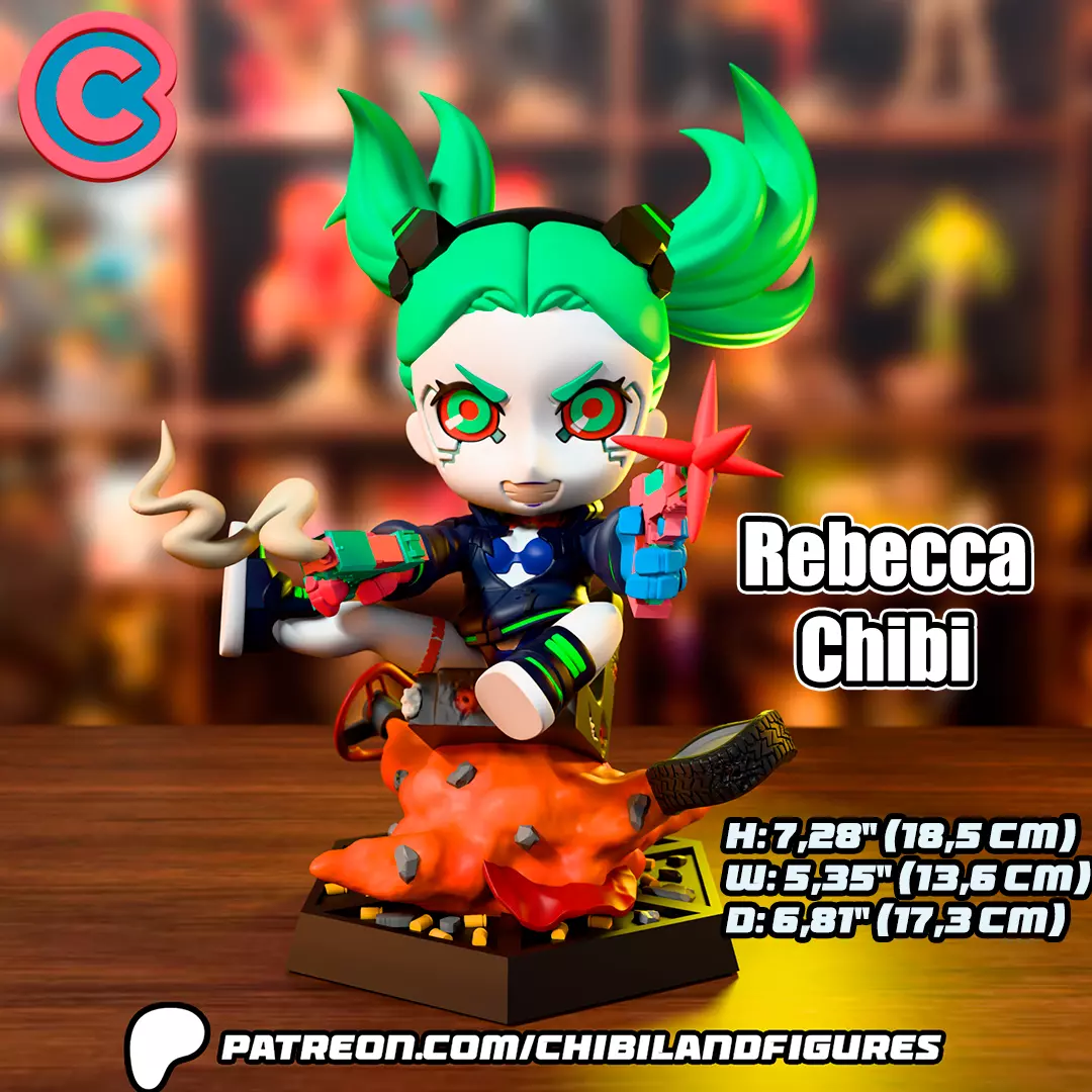Rebecca - Chibi Figure from Cyberpunk Edgerunners 3D print model_0