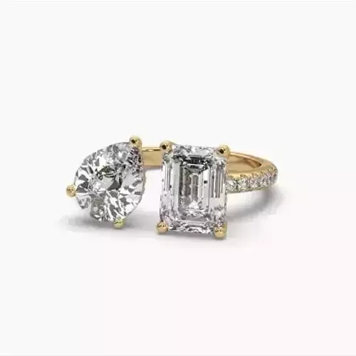 Printable 3D jewelry model of Solitaire Lady Ring with Diamond 