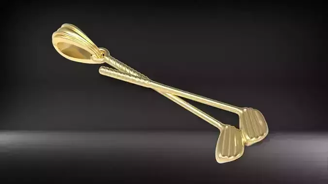 Golf Clubs Or Hockey Bat Pendant 3D print model