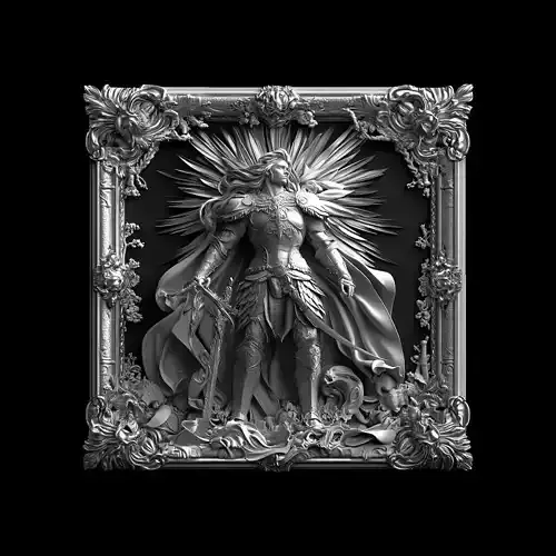 Warrior Angel 3D Relief