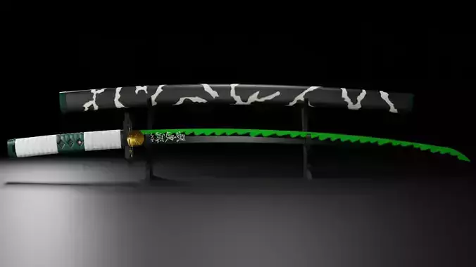 Sanemi Shinazugawa Nichirin Blade Katana Demon Slayer