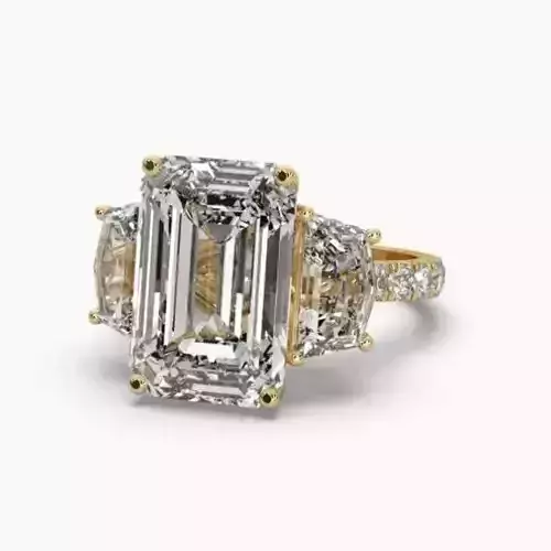 Printable 3D jewelry model of Solitaire Lady Ring with Diamond 