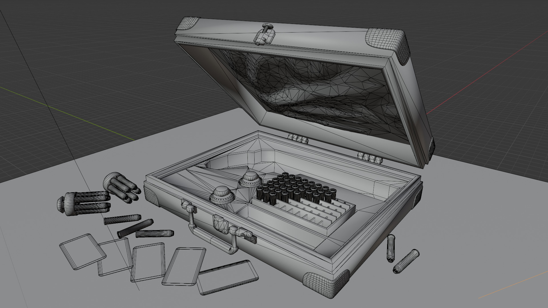 colt 45 long with a weapon case Low-poly 3D model_12