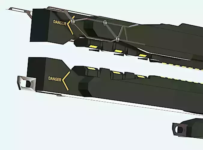 Sledge II Mass Driver Cannon- High Poly 3D Model 3D model