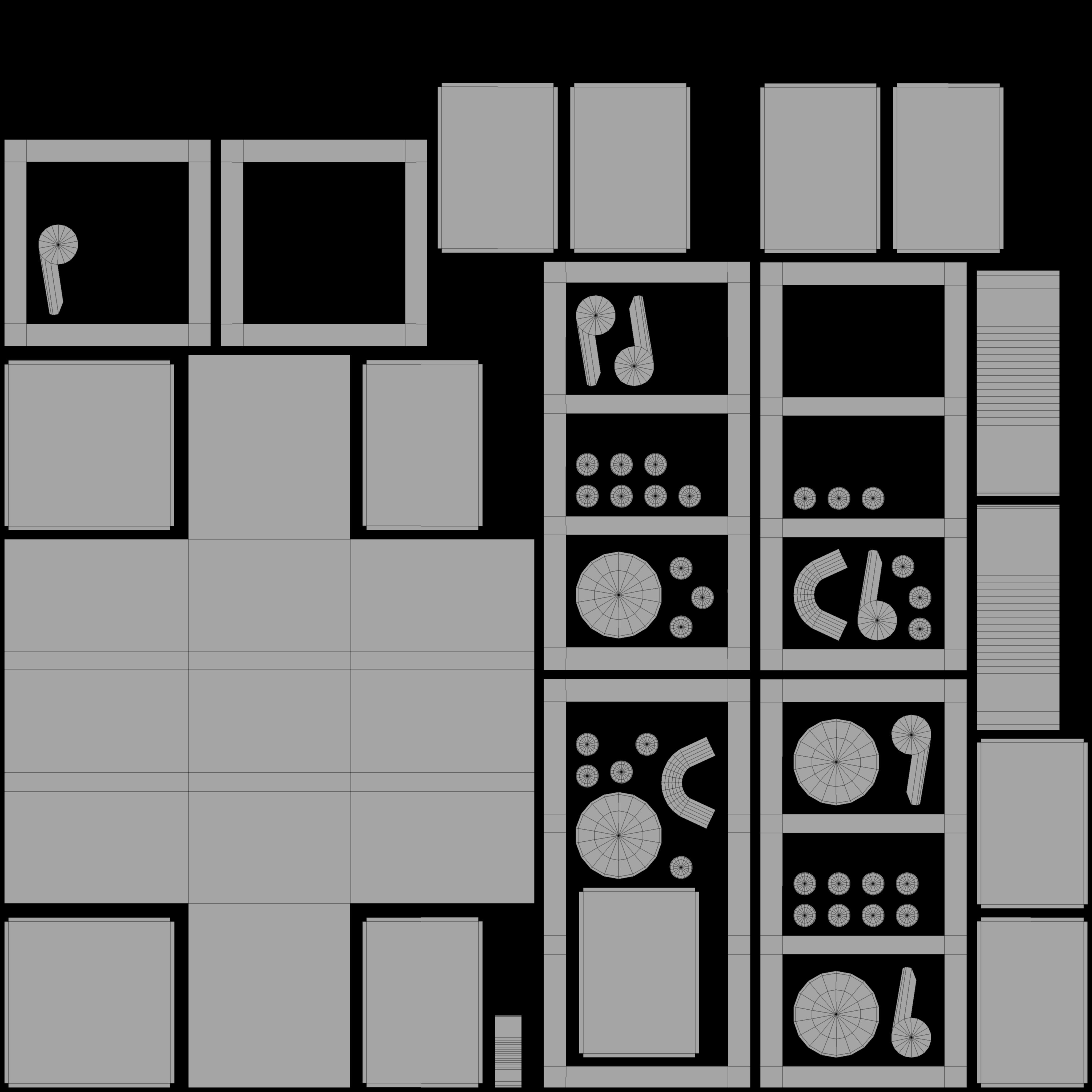 Chest for loot Low-poly 3D model_13