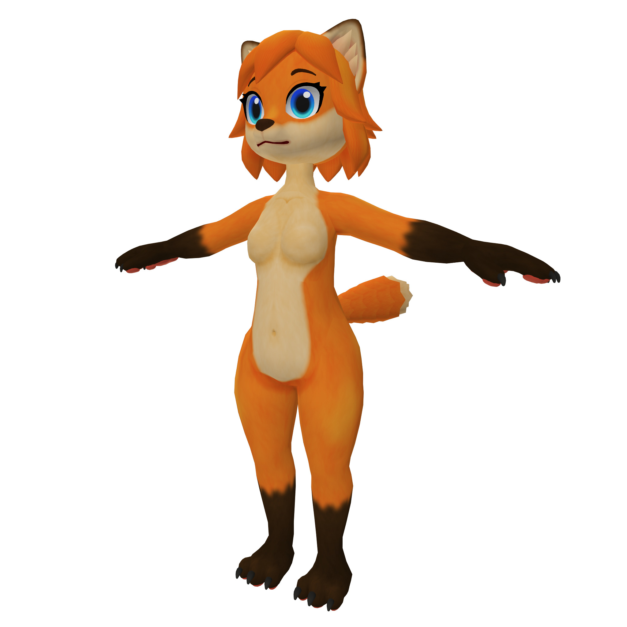 Lunaria - Fox Avatar VRChat 3D model_9