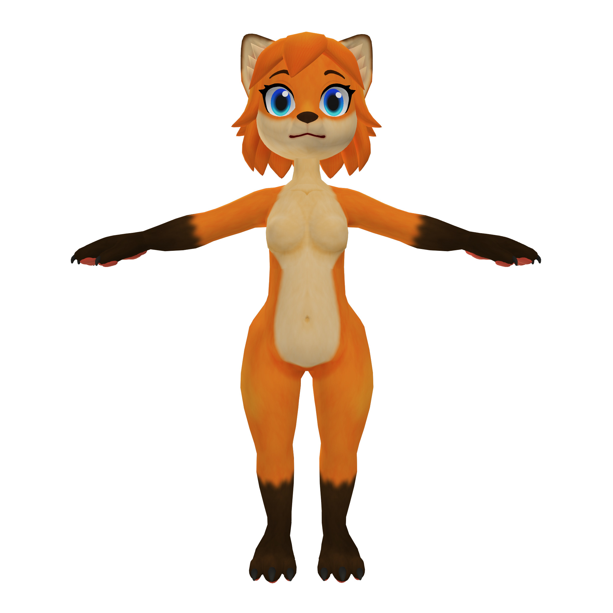 Lunaria - Fox Avatar VRChat 3D model_8