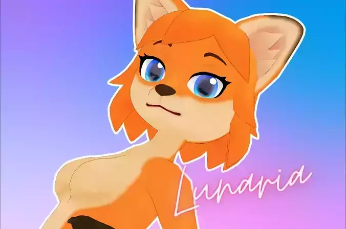 Lunaria - Fox Avatar VRChat 3D model