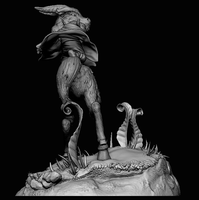 Yoda on Kybuck - Star Wars Jedi Statue - The Clone Wars 3D print model_6