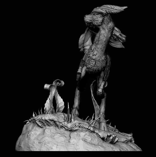 Yoda on Kybuck - Star Wars Jedi Statue - The Clone Wars 3D print model_2