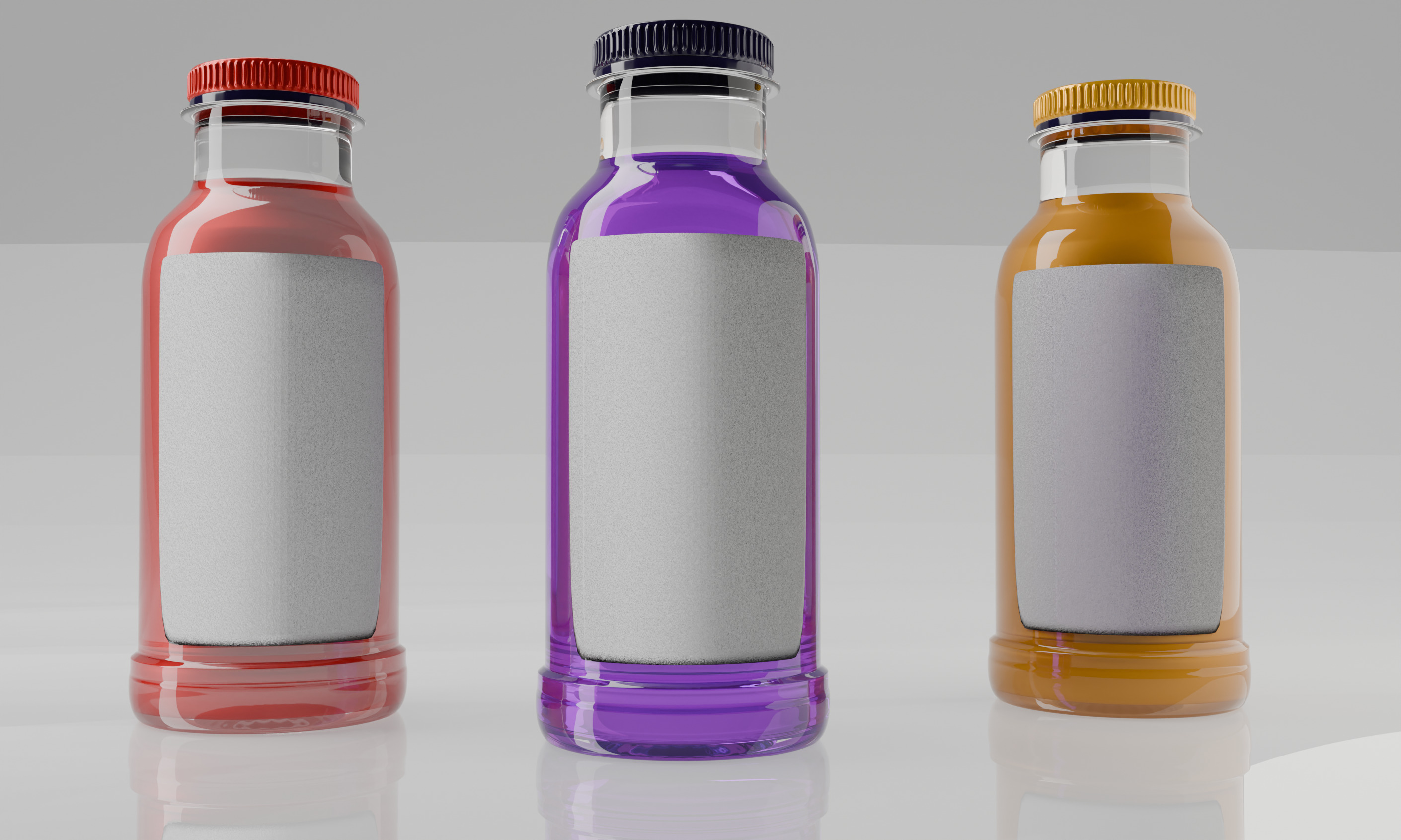 JUICE Bottle 3D Model Strawberry Grape and Orange Free Mockup Free 3D model_2