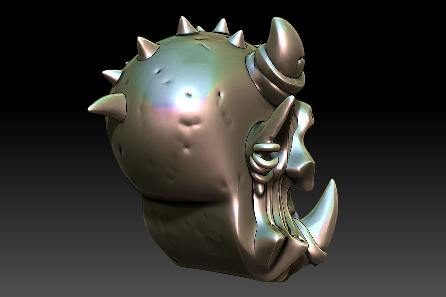 Orc Skull 05-250328 3D print model_4