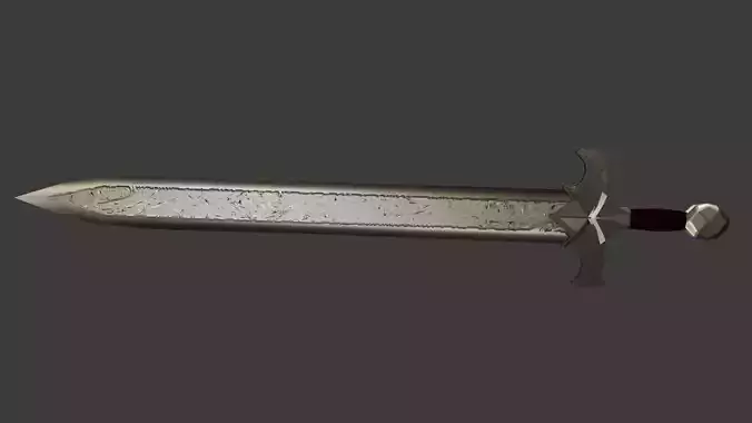 Sword with a pattern in the middle of the blade