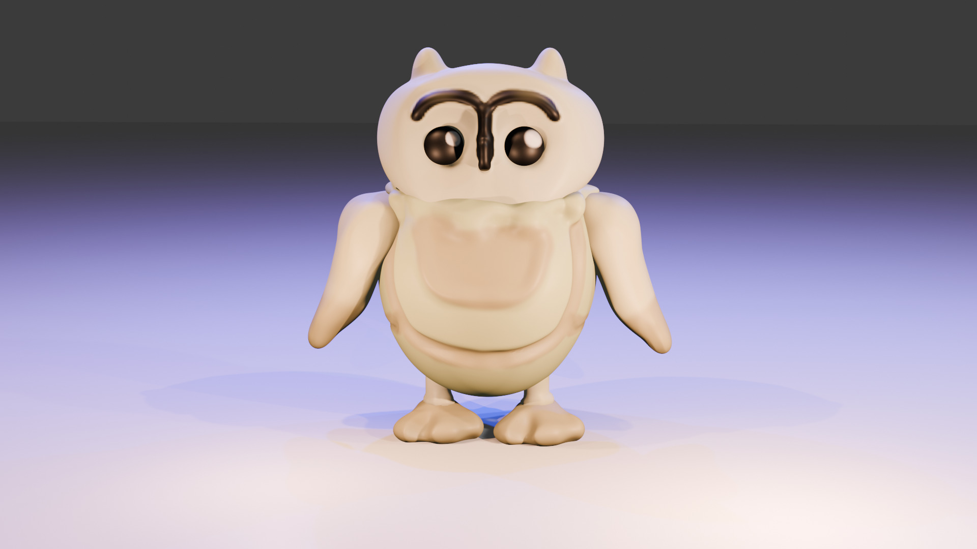 3D Modeling Toy - Buboo The Owl Low-poly 3D model_1