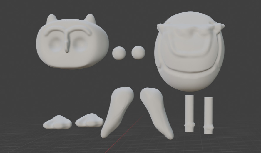 3D Modeling Toy - Buboo The Owl Low-poly 3D model_13