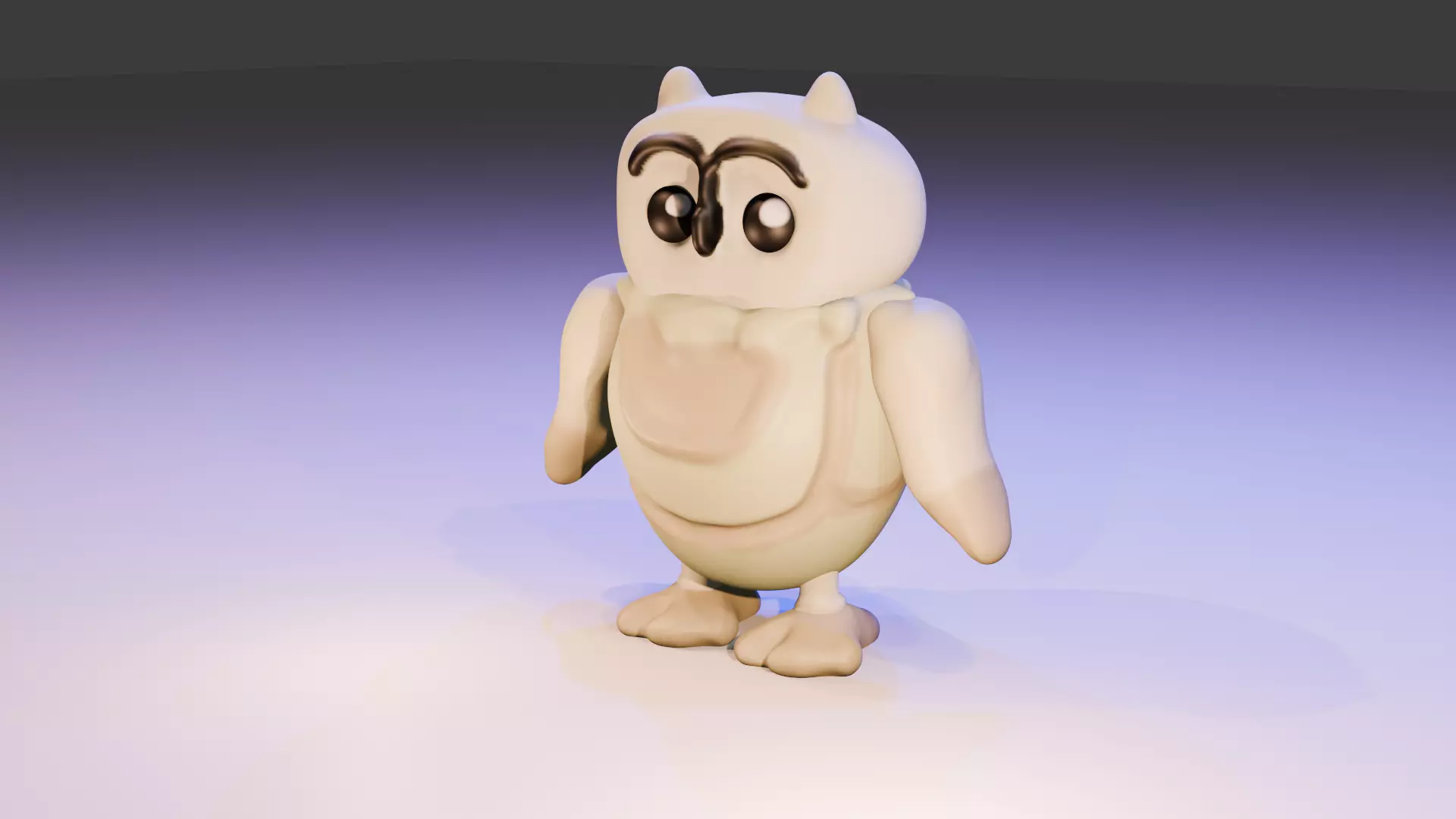 3D Modeling Toy - Buboo The Owl Low-poly 3D model_0