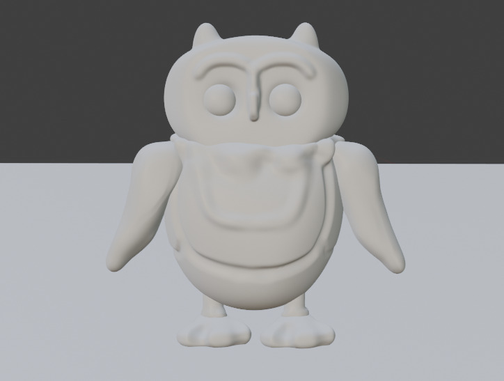 3D Modeling Toy - Buboo The Owl Low-poly 3D model_10