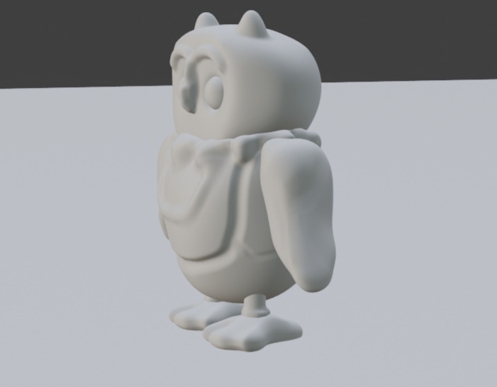 3D Modeling Toy - Buboo The Owl Low-poly 3D model_11