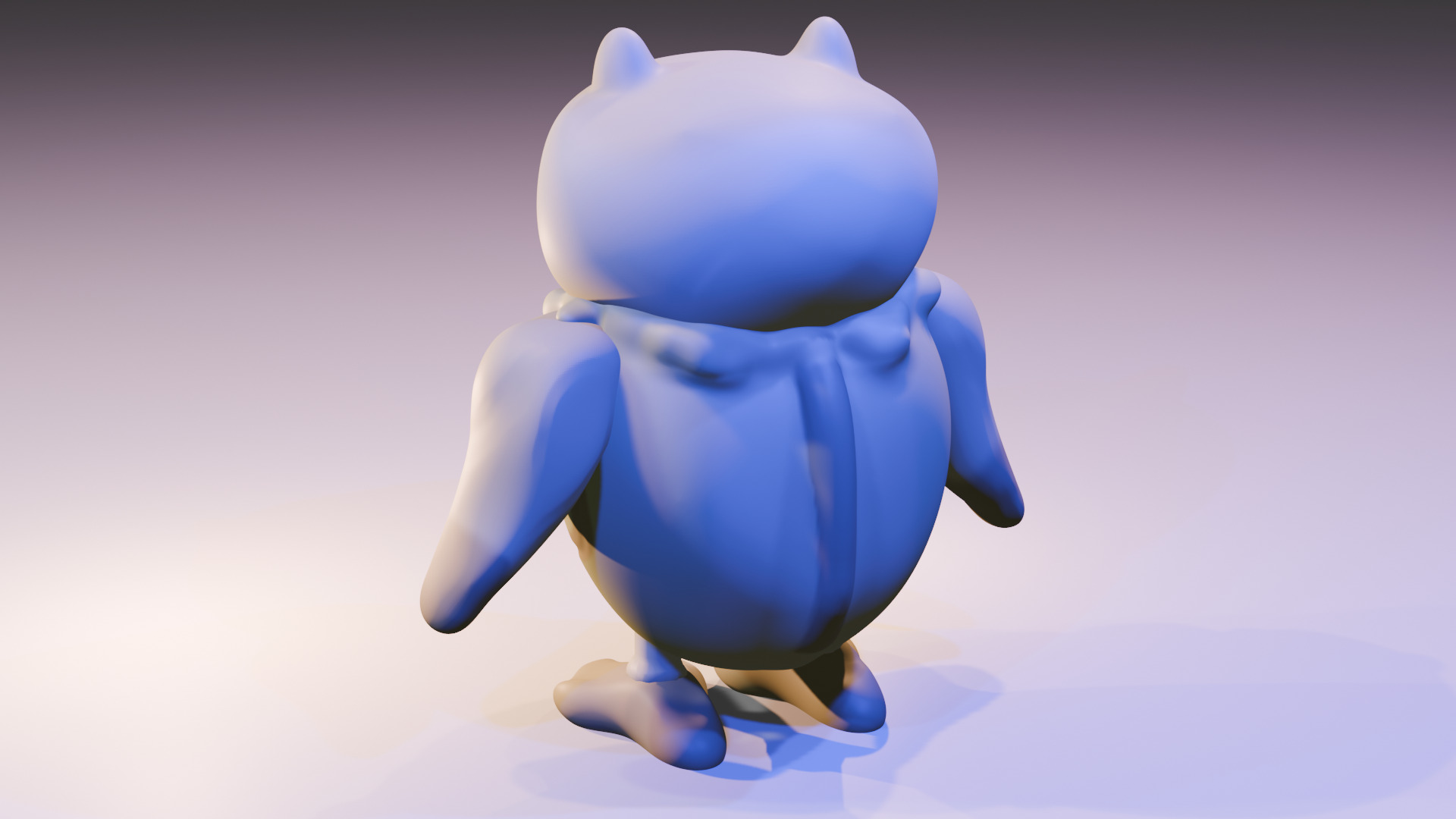 3D Modeling Toy - Buboo The Owl Low-poly 3D model_4