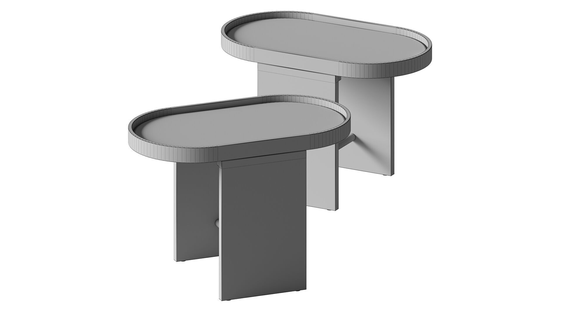 Piani side table by Editions Milano 3D model_2