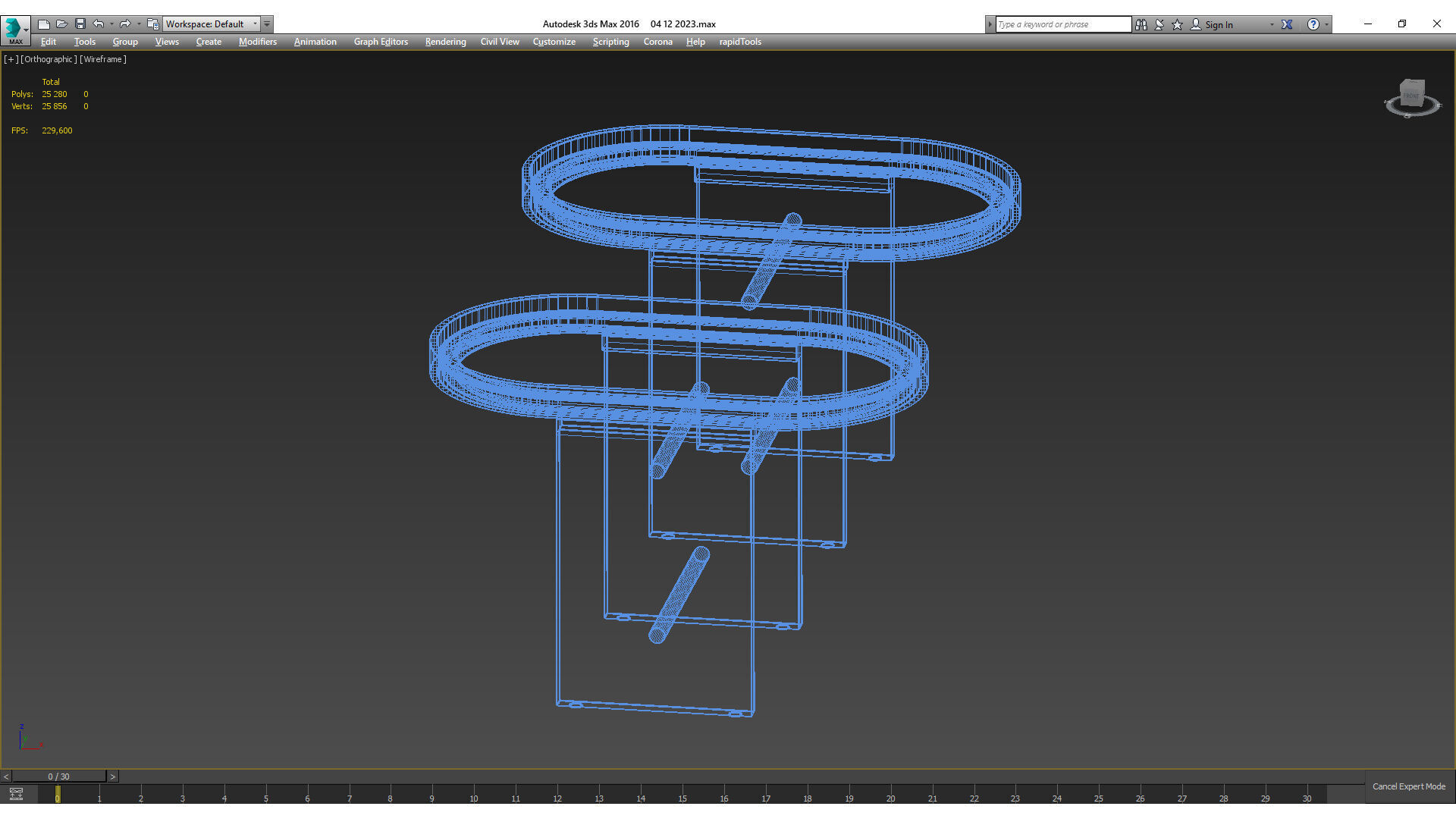 Piani side table by Editions Milano 3D model_4
