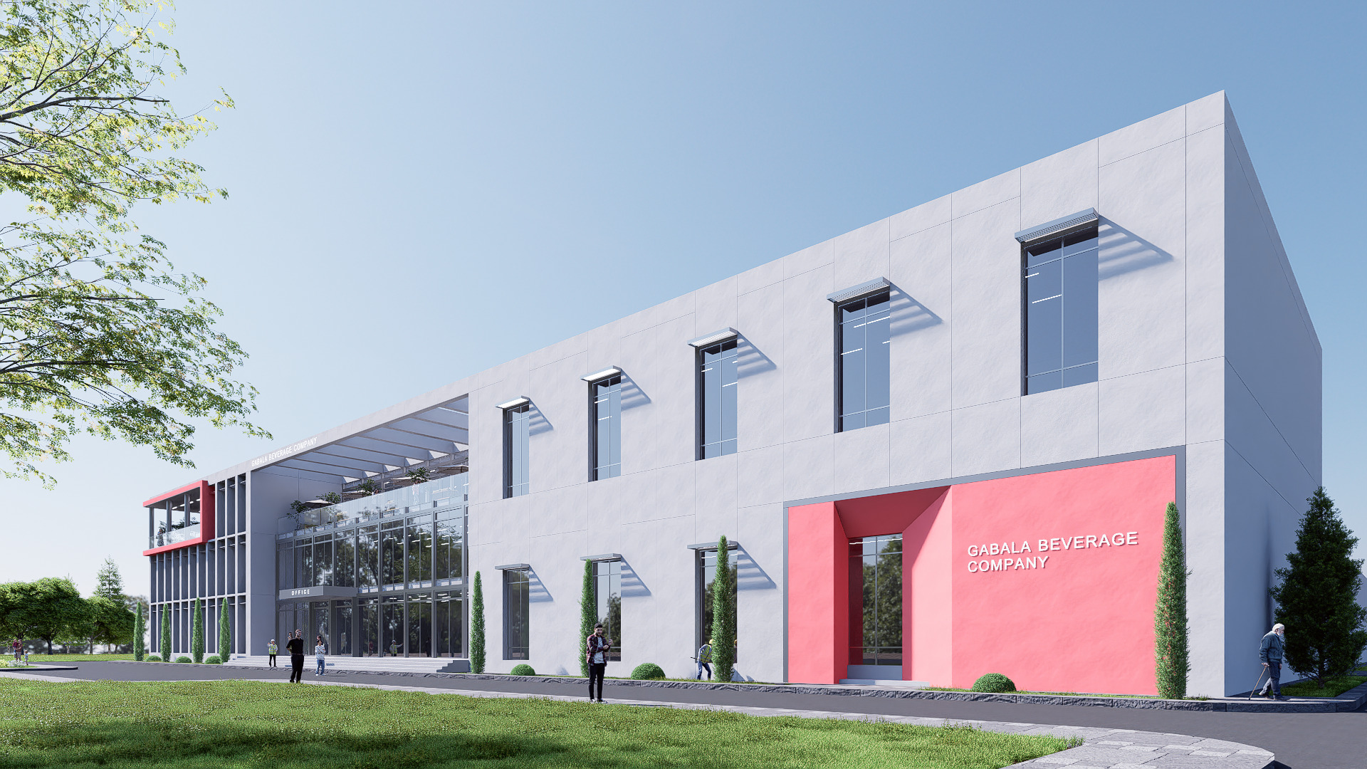 Building modern architecture Low-poly 3D model_17