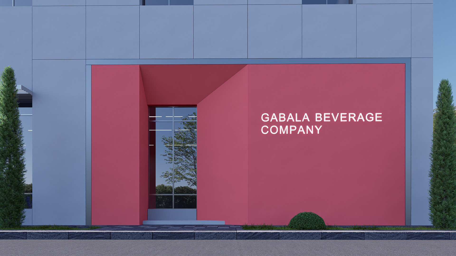 Building modern architecture Low-poly 3D model_20