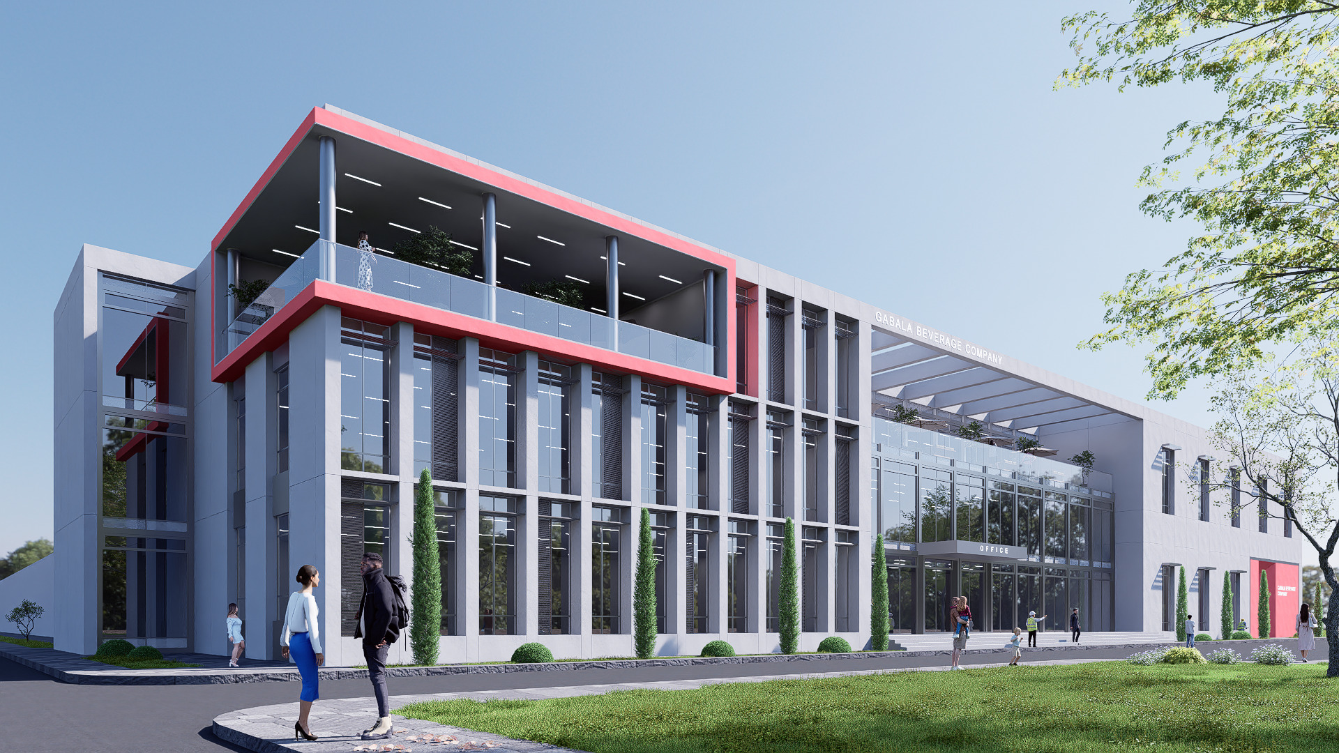 Building modern architecture Low-poly 3D model_22