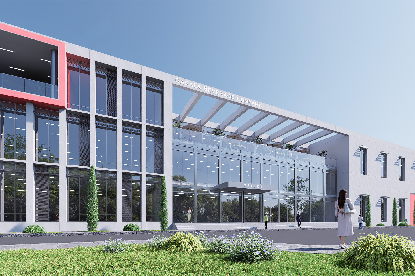 Building modern architecture Low-poly 3D model_24