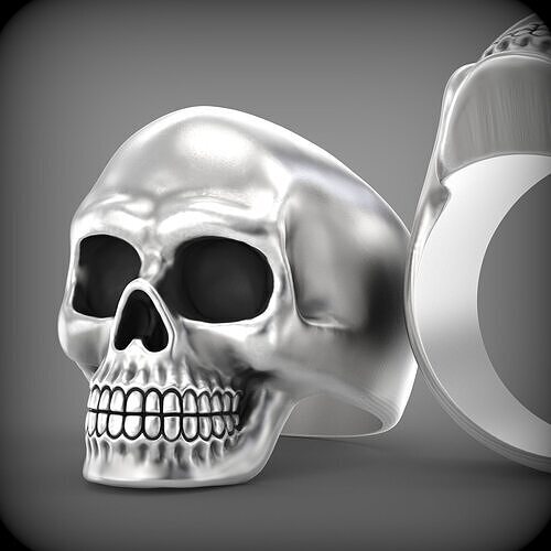 Skull Ring V06 3D print model