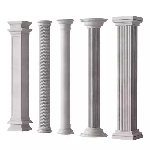 Marble Quintet Columns with Classic Design