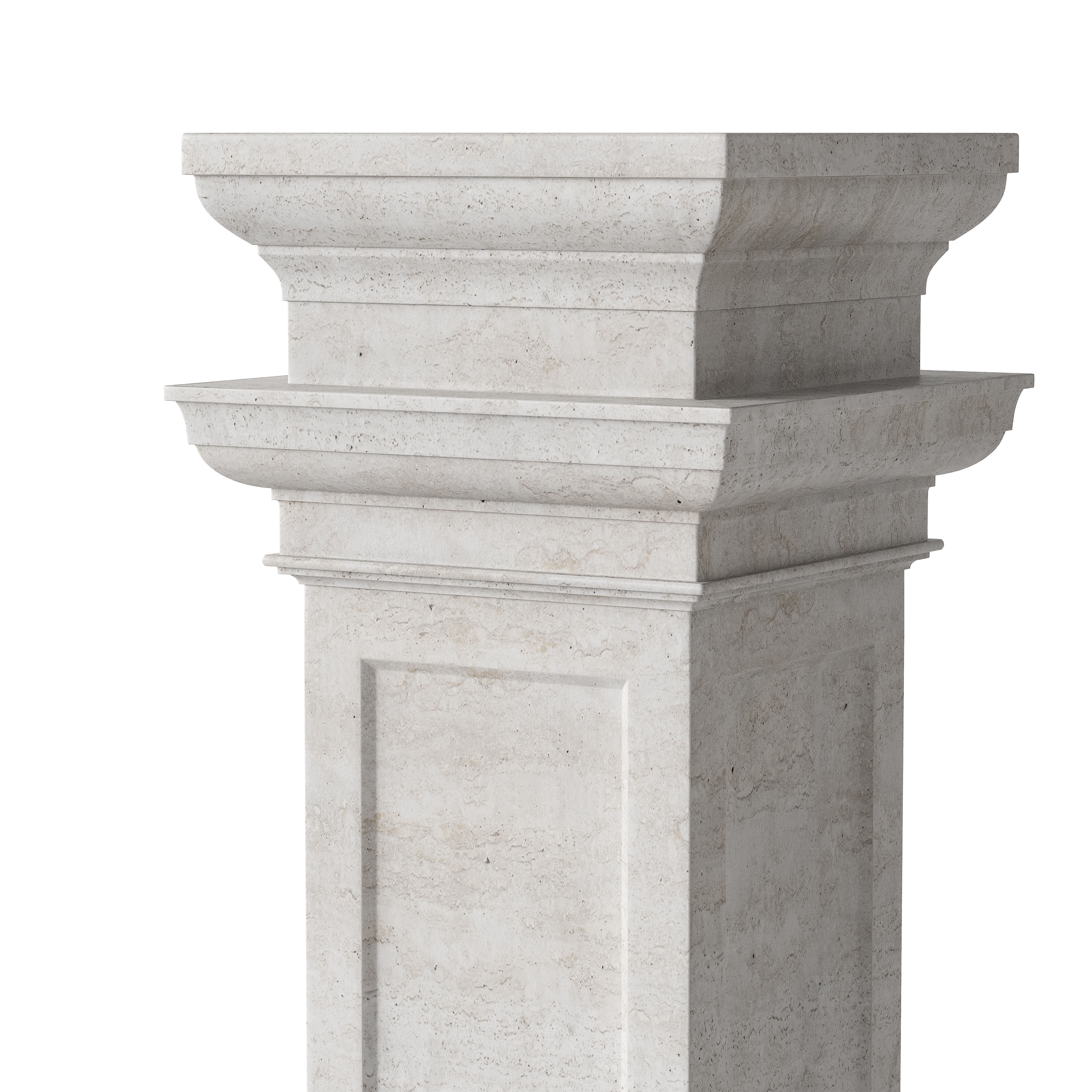 Marble Quintet Columns with Classic Design 3D model_2