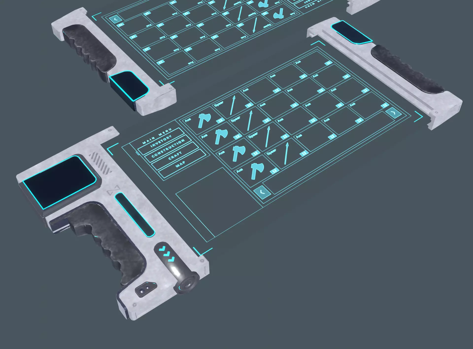 SCIFI TABLET - PBR - GAME READY Low-poly 3D model_0